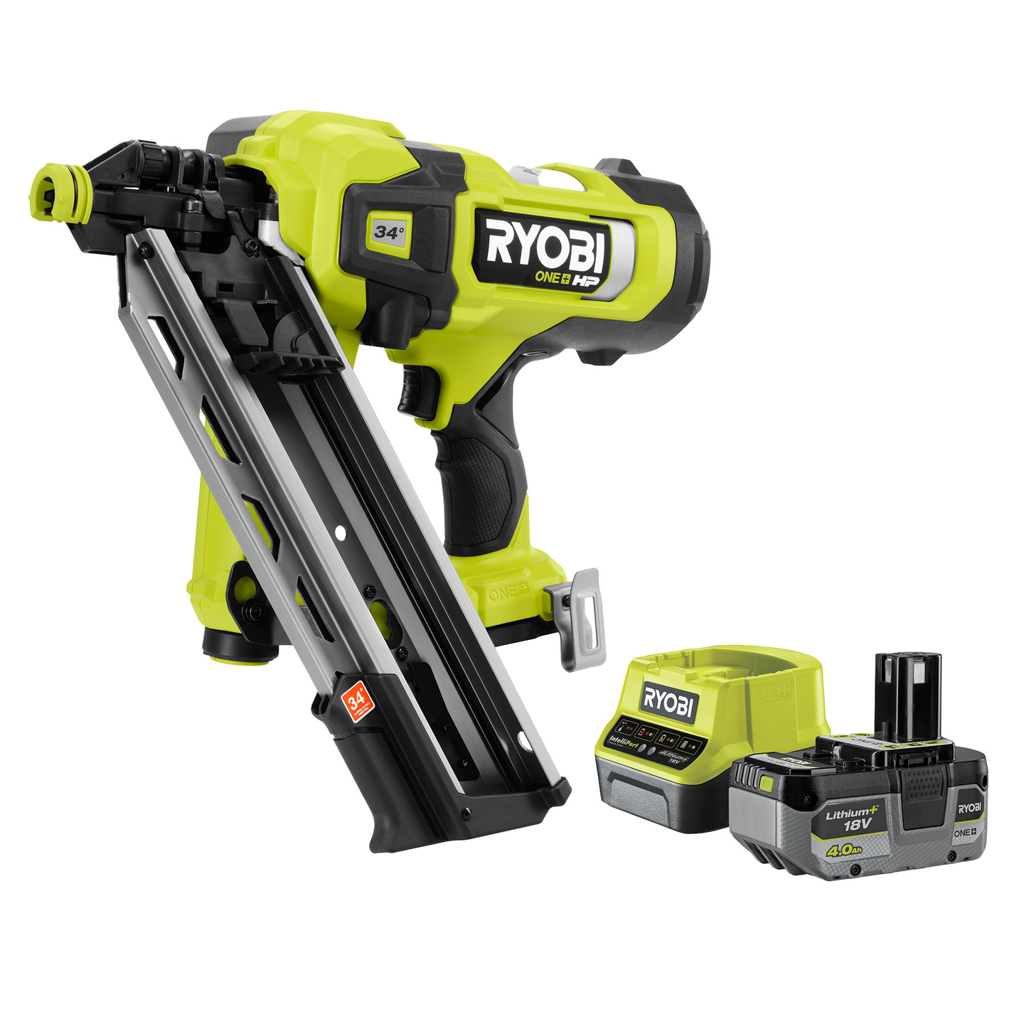 Runkonaulain Ryobi RFN1834X-0 + 4Ah akku ja laturi