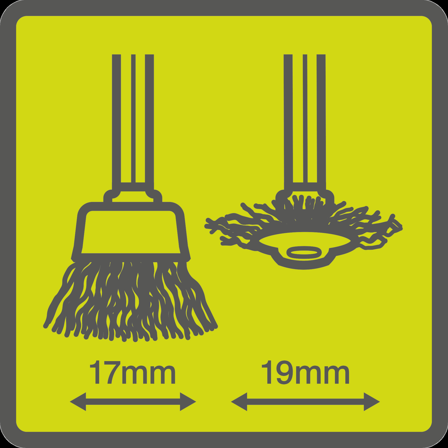 Hiiliteräsharja Ryobi 2kpl