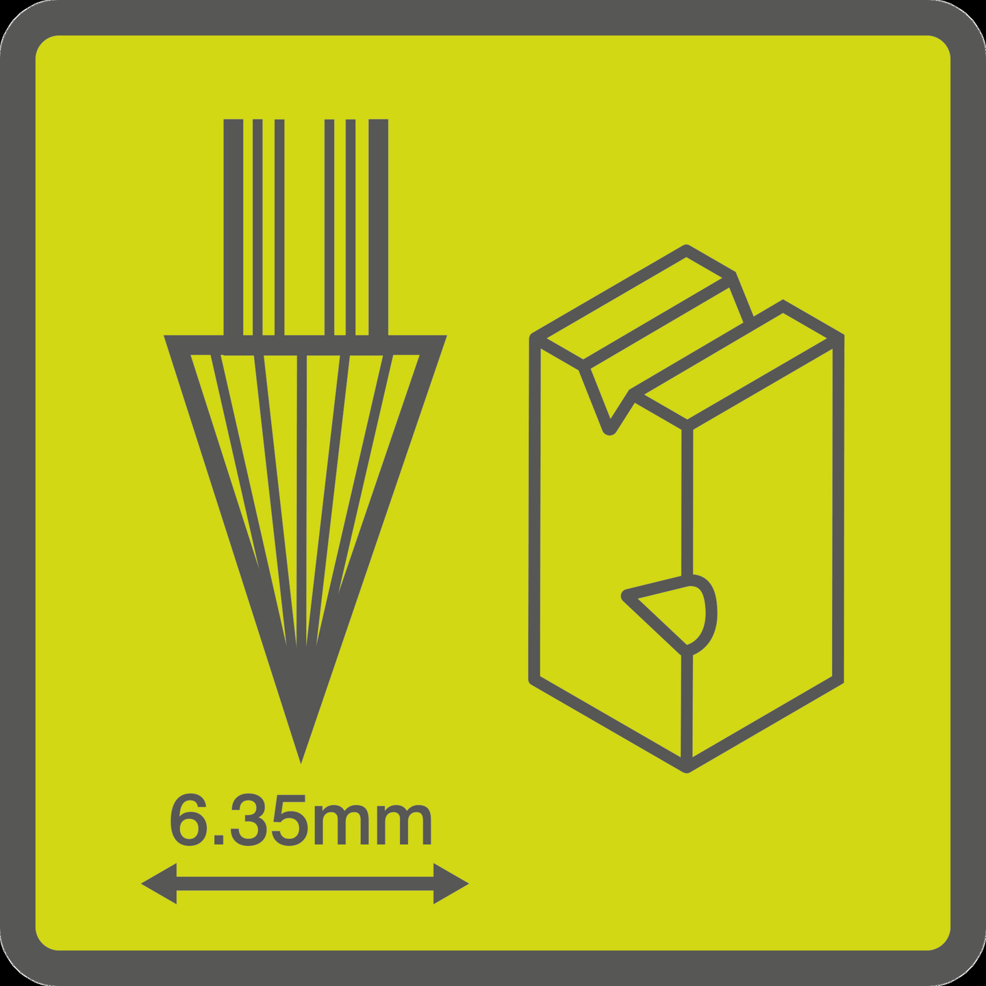 Kaiverrusterä Ryobi korkeanopeuksinen kolmio 6,35mm