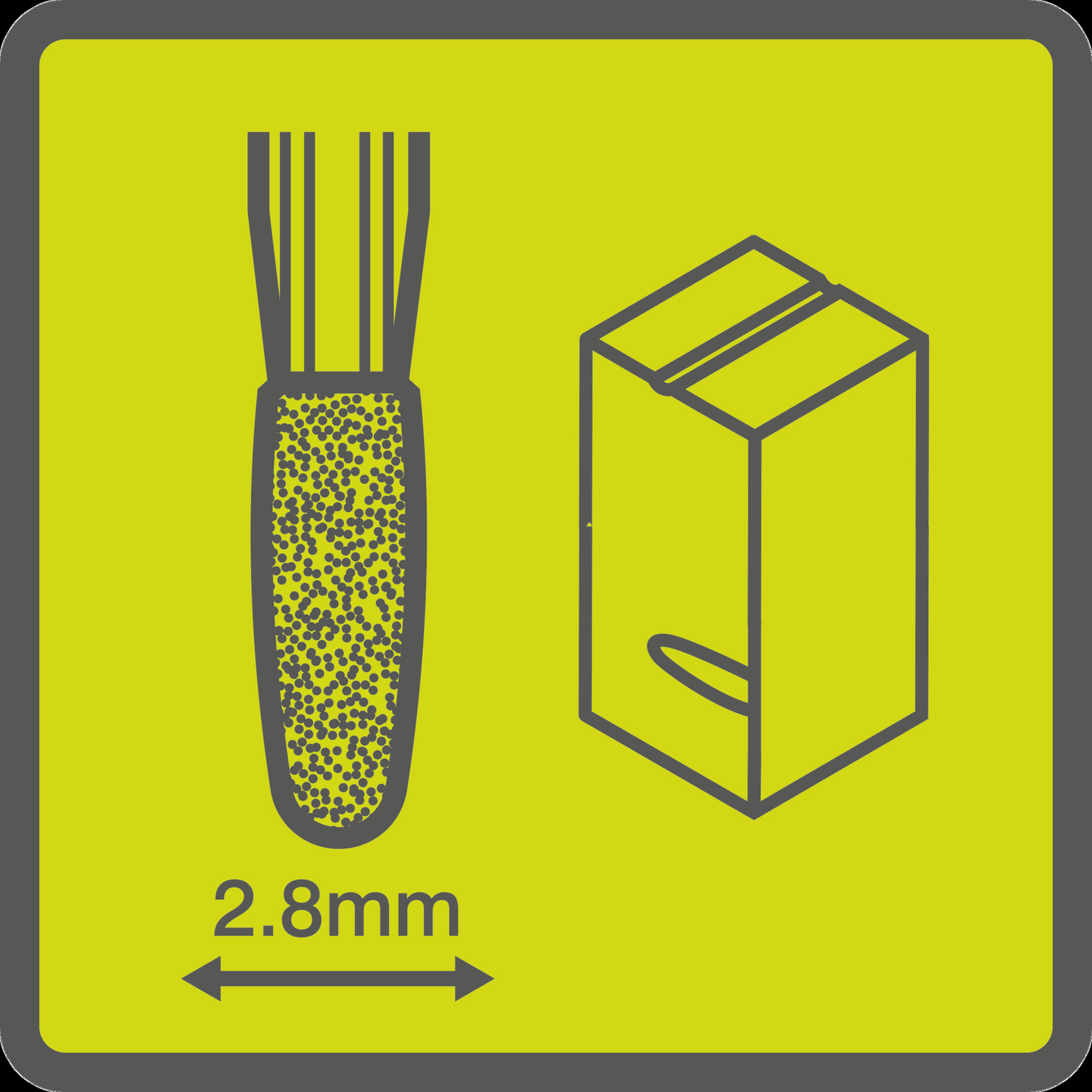 Timanttikaiverrusterä Ryobi kartiomaisella kärjellä 2,8mm