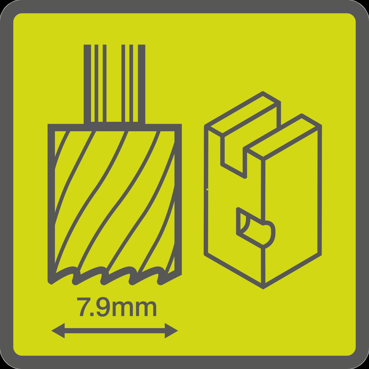Kaiverrusterä Ryobi lieriömäinen 7,9mm