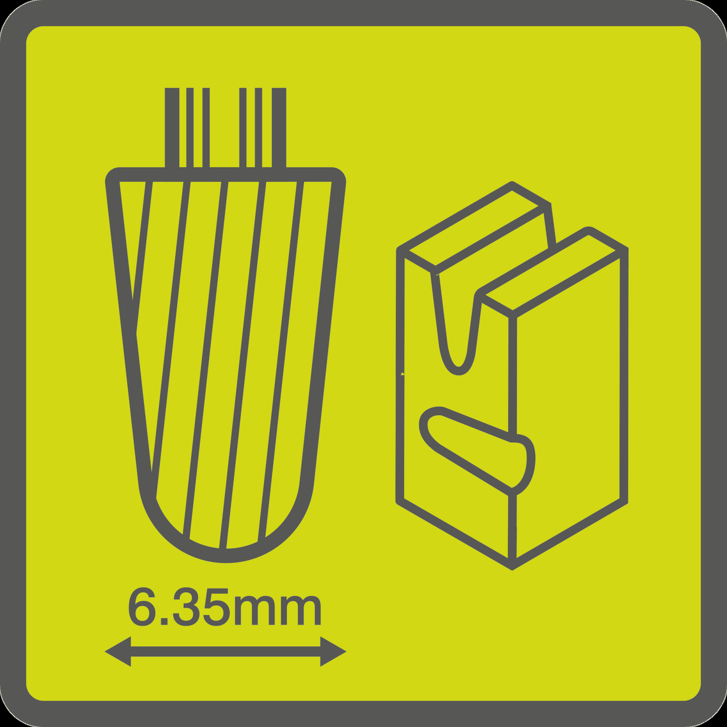 Kaiverrusterä Ryobi kartiomainen 6,35mm