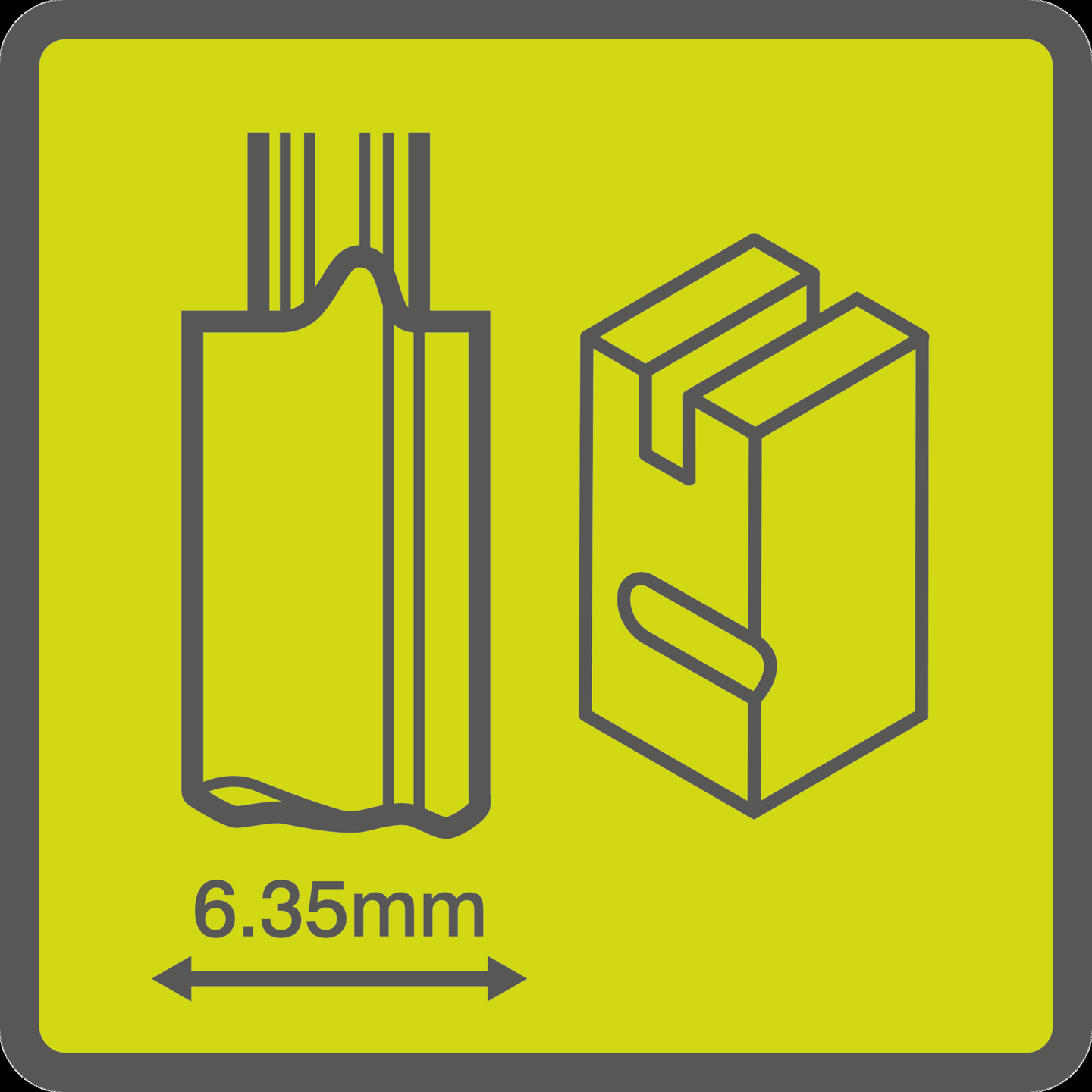 Jyrsinterä Ryobi suorareunainen 6,35mm