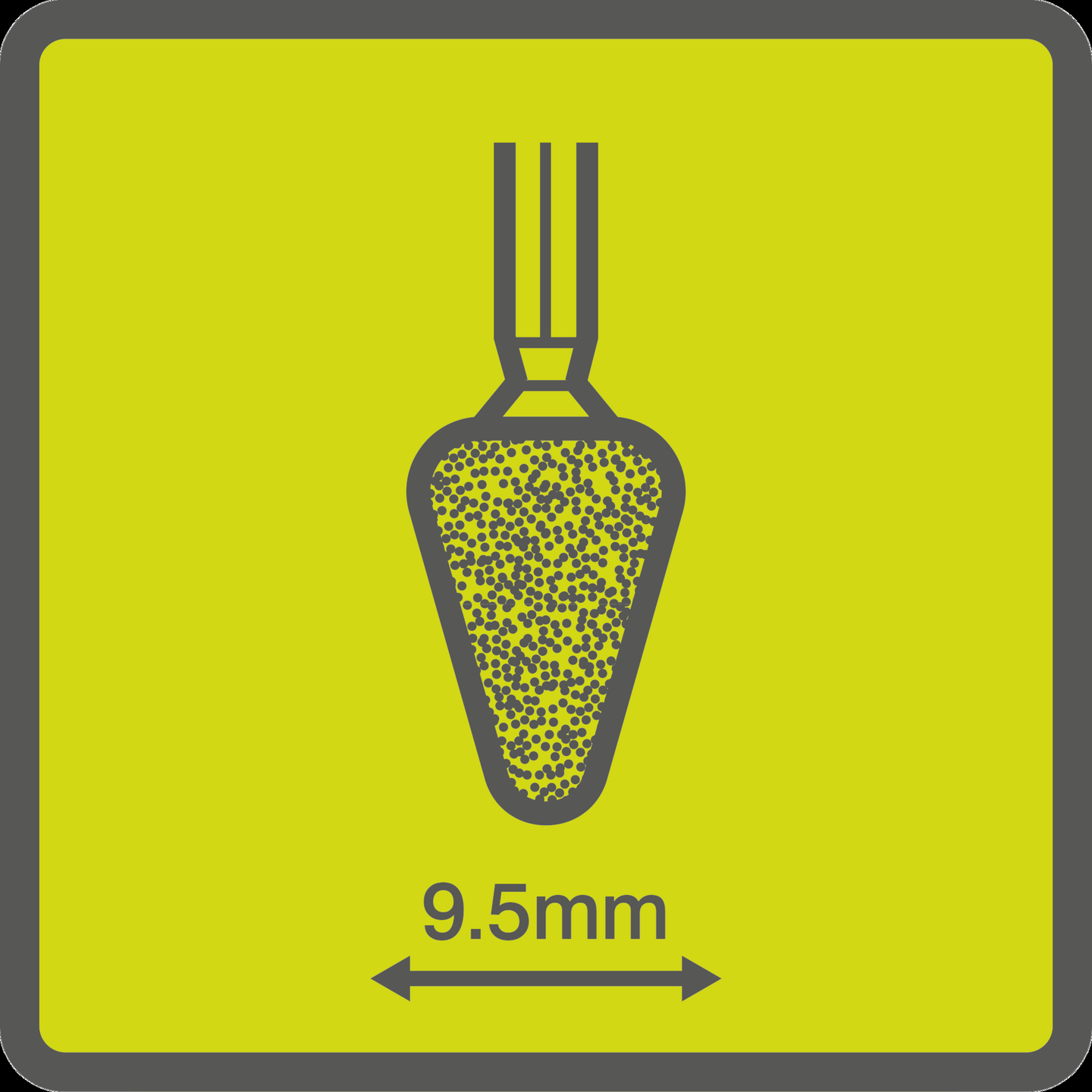 Hiomakivi Ryobi kartionmuotoinen 9,5mm
