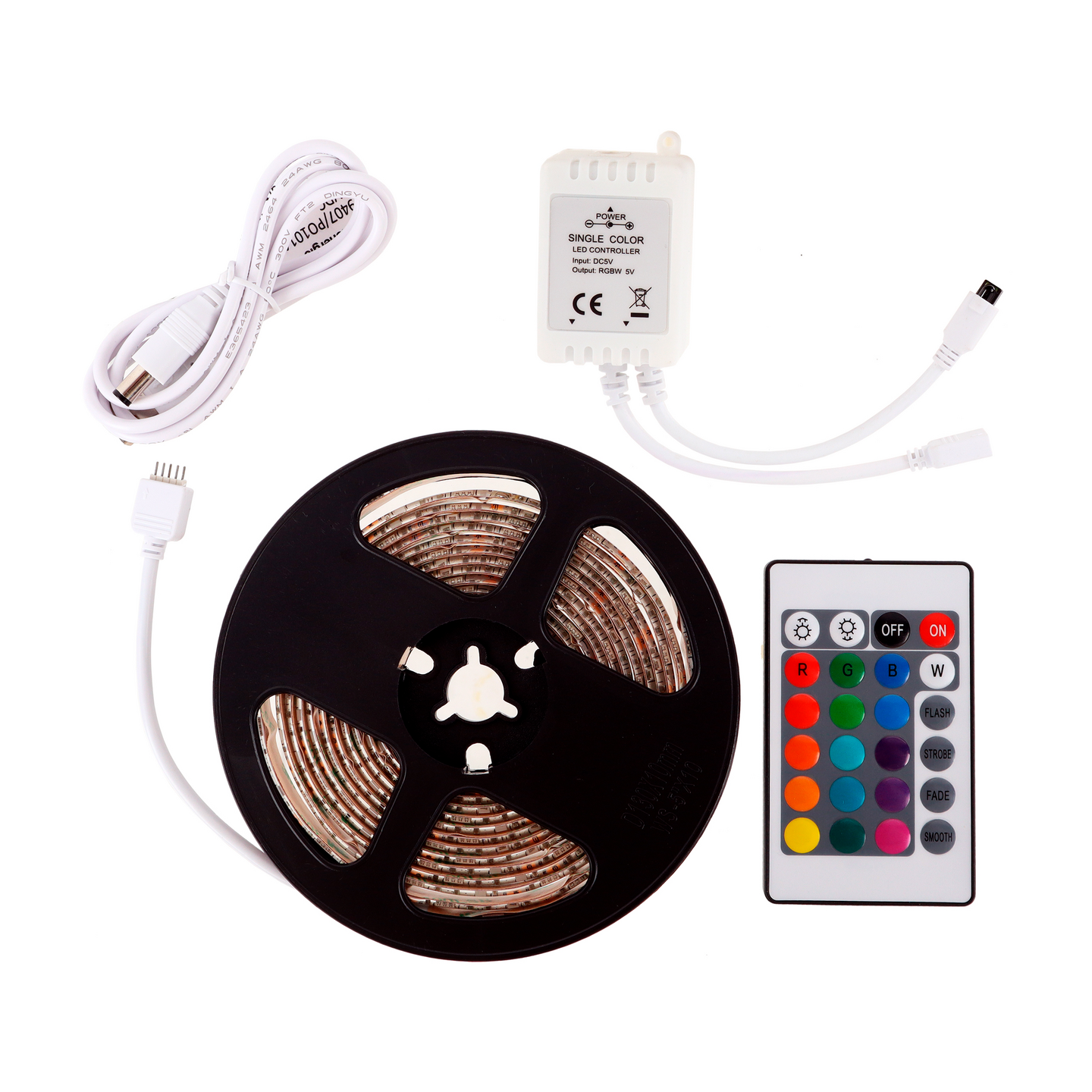 Led-valonauha Led Energie USB RGBW 3m kaukosäädin