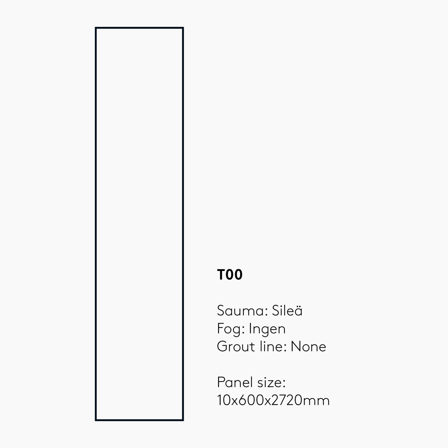 Sisustuslevy Fibo 272442 Meton Grey 60x272cm