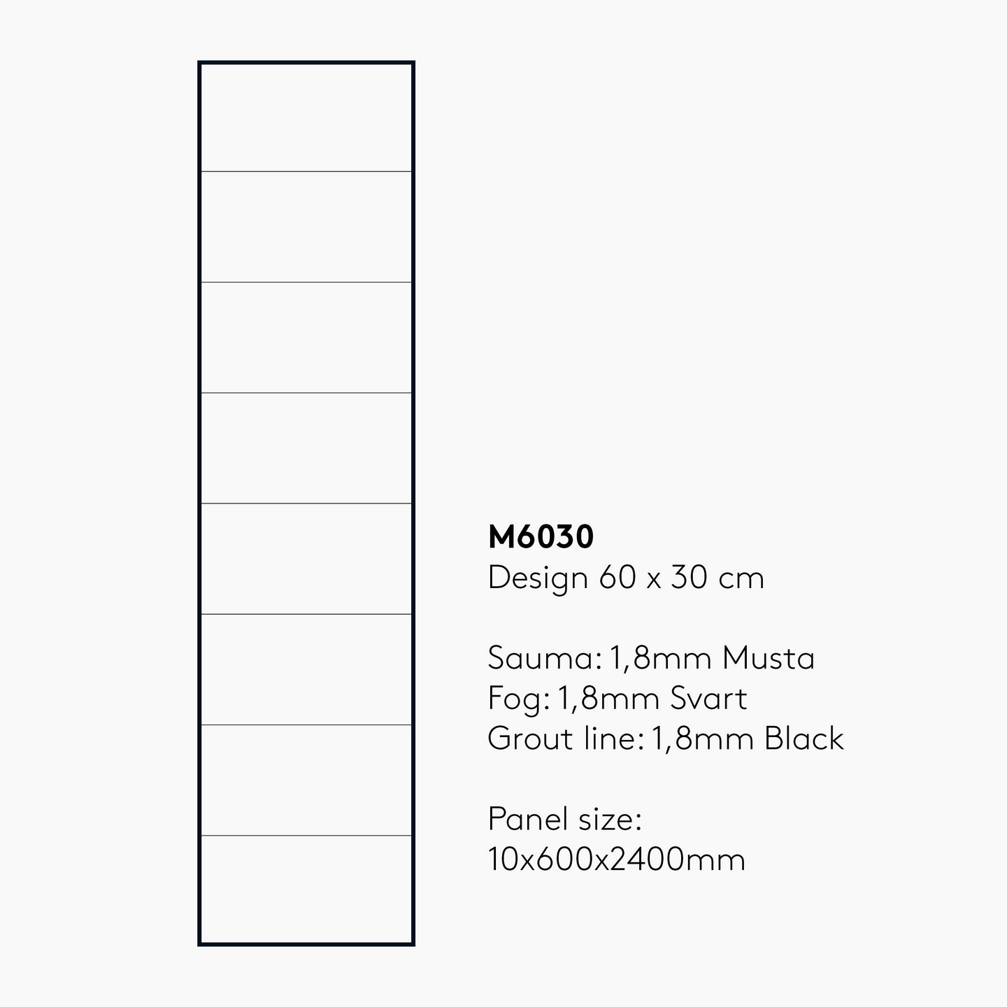 Sisustuslevy Fibo 2145TM6030 Grey Cement 60x272cm