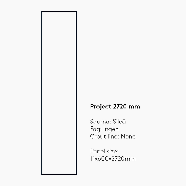 Sisustuslevy Fibo 2094T00 White 60x272cm