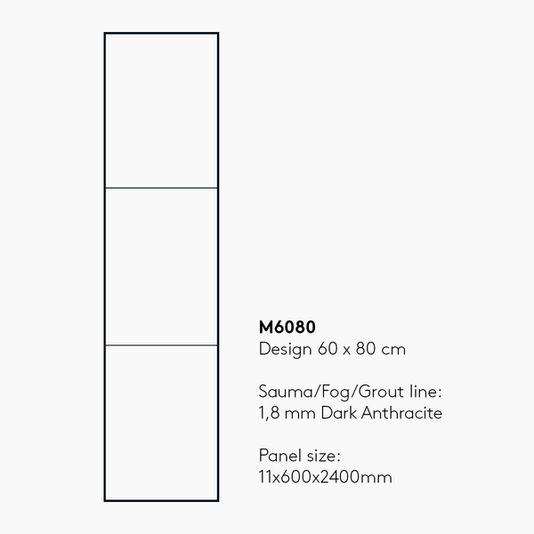 Sisustuslevy Fibo 2127M6080 Dark Ash