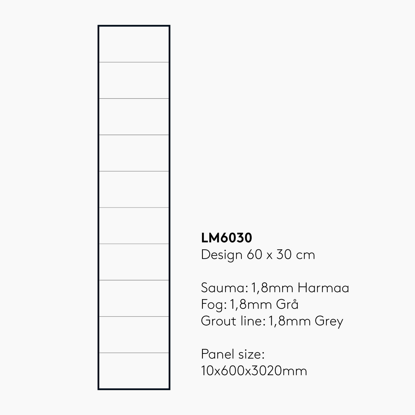 Sisustuslevy Fibo 3487LM6030 Bright Marble 60x302cm