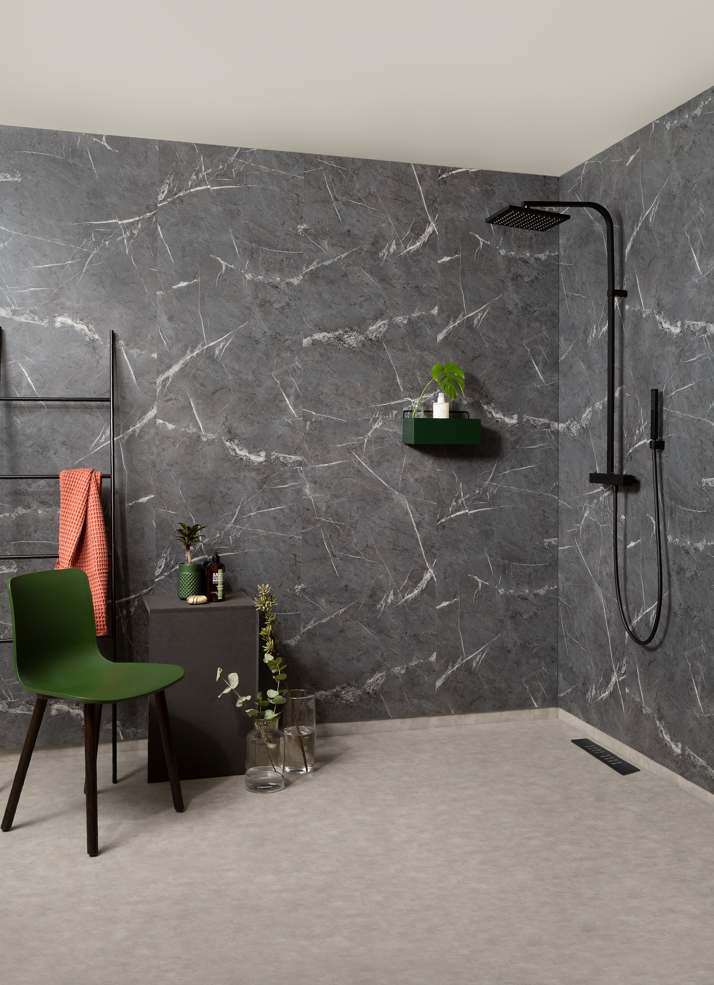 Sisustuslevy Fibo 2272L00 Black Marble 60x302cm