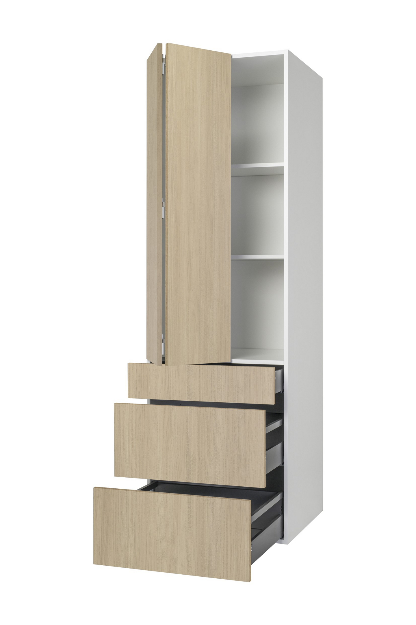 Aamiaiskaappi Cello Hallila 192x100cm 3 laatikolla vasen