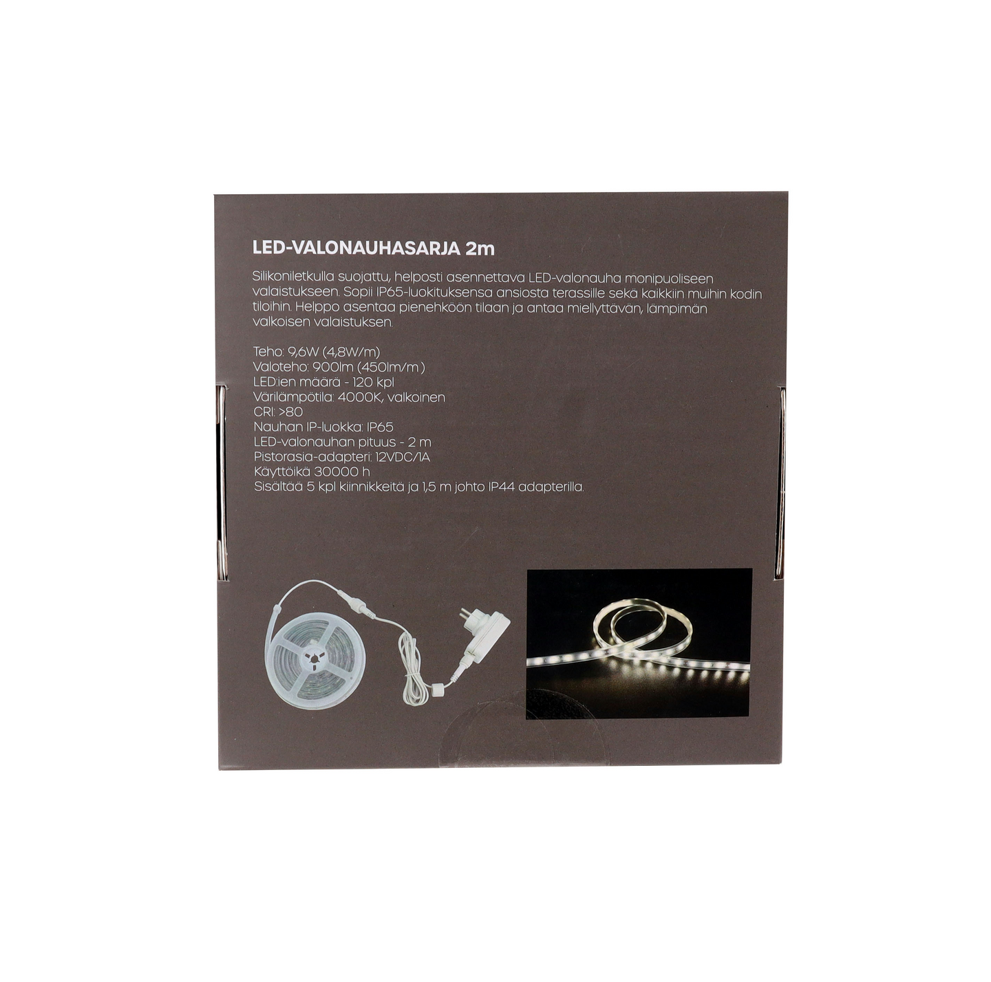 Valonauhasarja Led Energie 2m 9,6W 900lm 4000K IP65/IP44