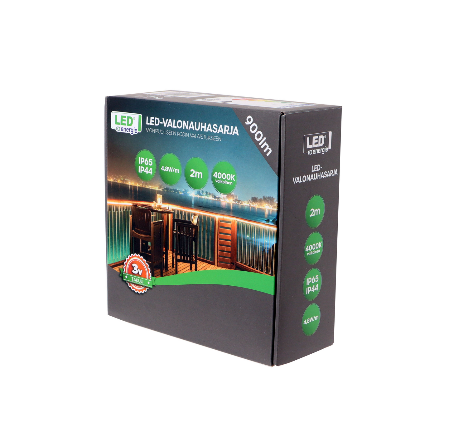 Valonauhasarja Led Energie 2m 9,6W 900lm 4000K IP65/IP44