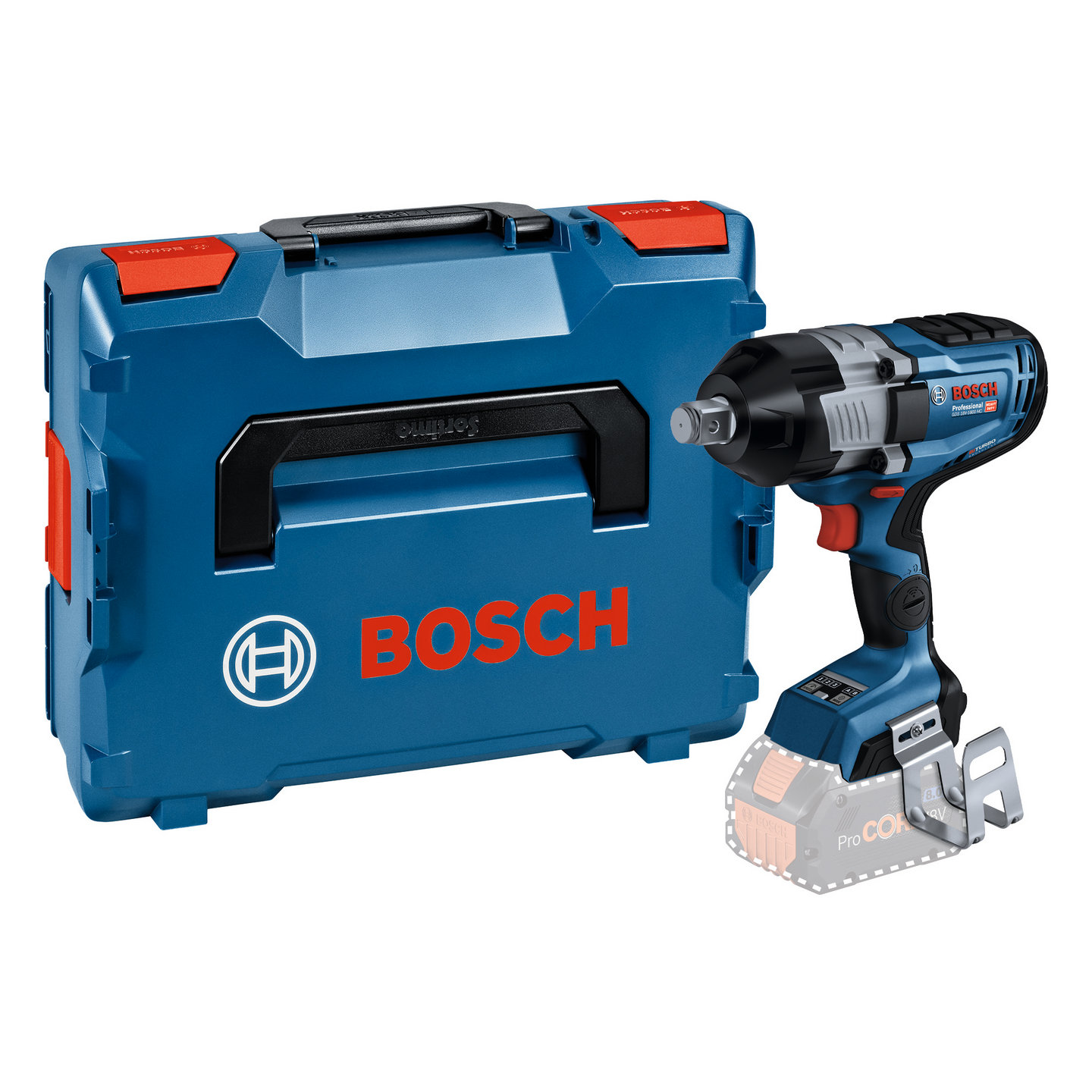 Akkuiskumutterinväännin Bosch GDS 18V-1600 HC Solo GCY 42 L-Boxx