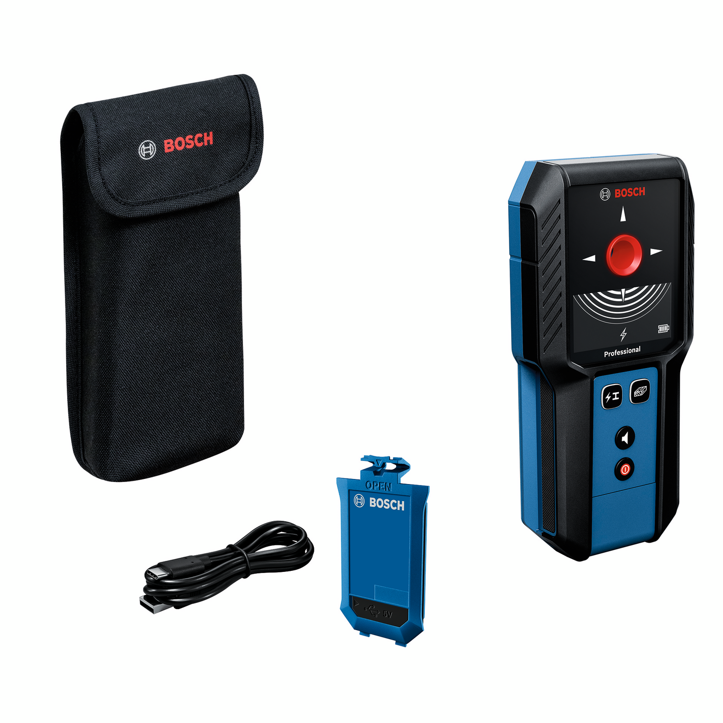 Rakenneilmaisin Bosch GMS 120-27 1,0Ah Li-ion + tasku