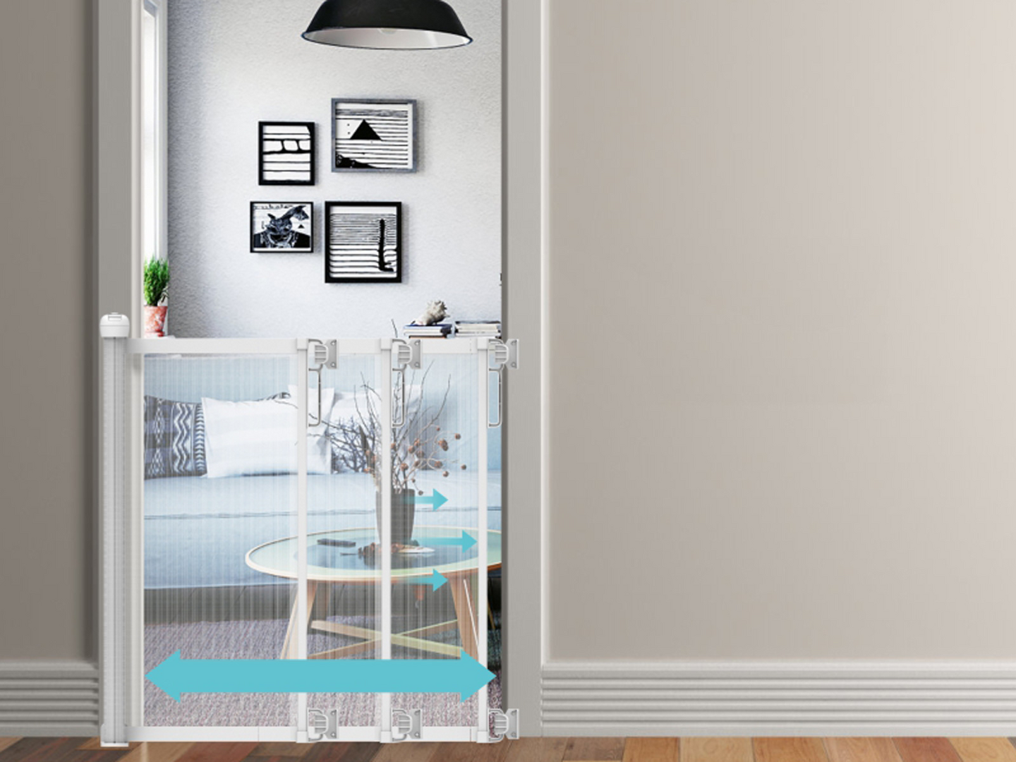 Turvaportti valkoinen