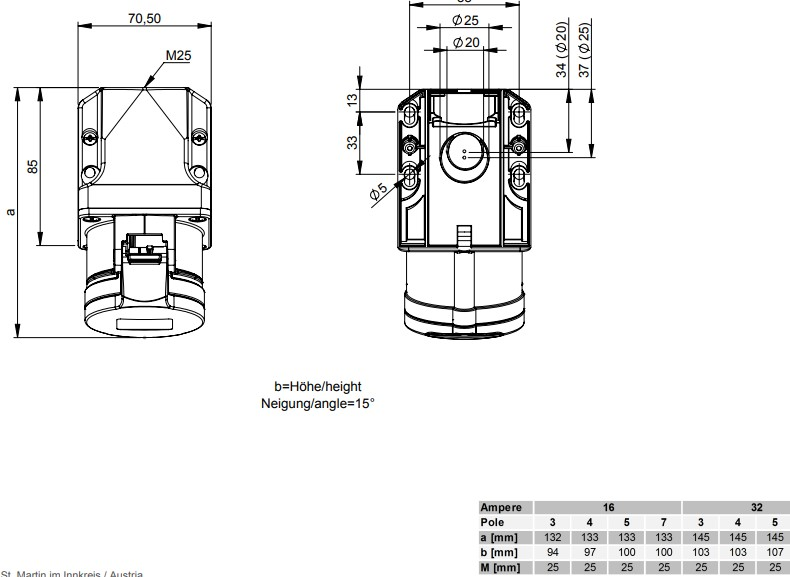 Pistorasia OPAL 32A 5-napainen