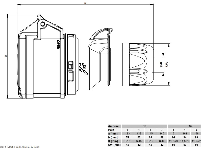 Jatkopistorasia OPAL 16A 5N