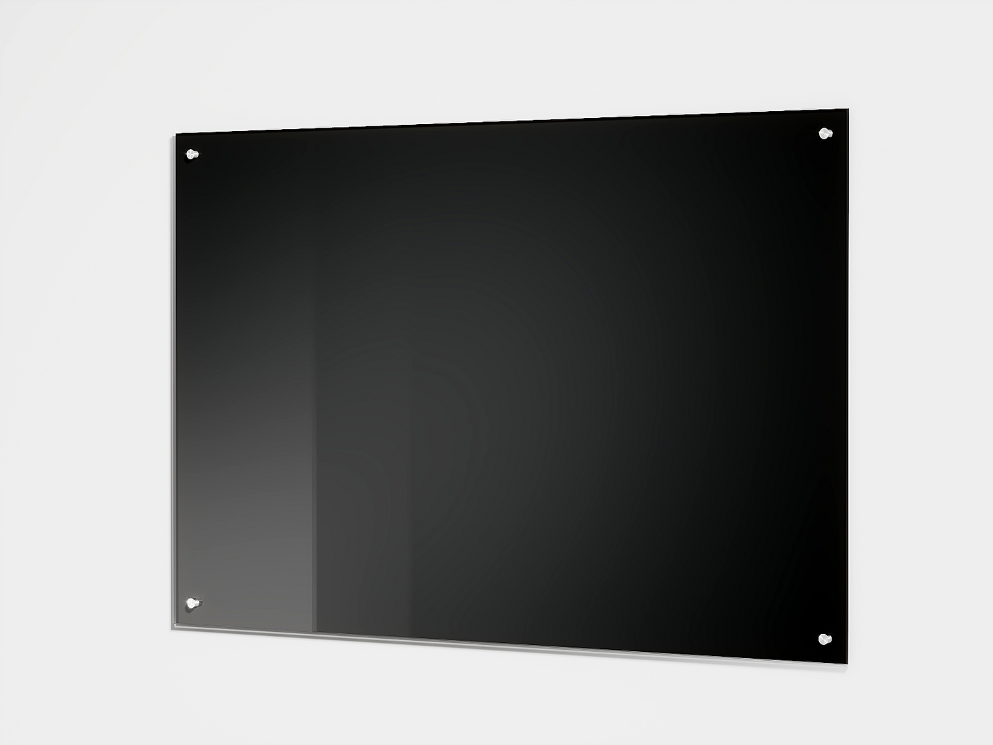 Karkaistu lasilevy Fibo 6x450x700mm musta hiottu lasireuna