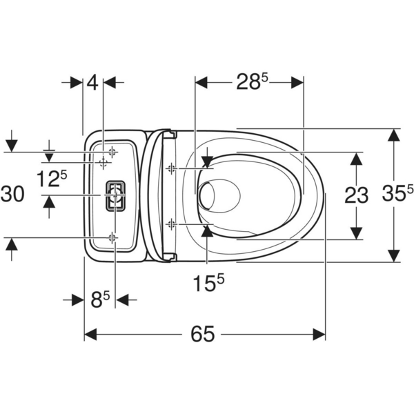 Wc-istuin IDO Glow Art Turboflush SCQR kansi