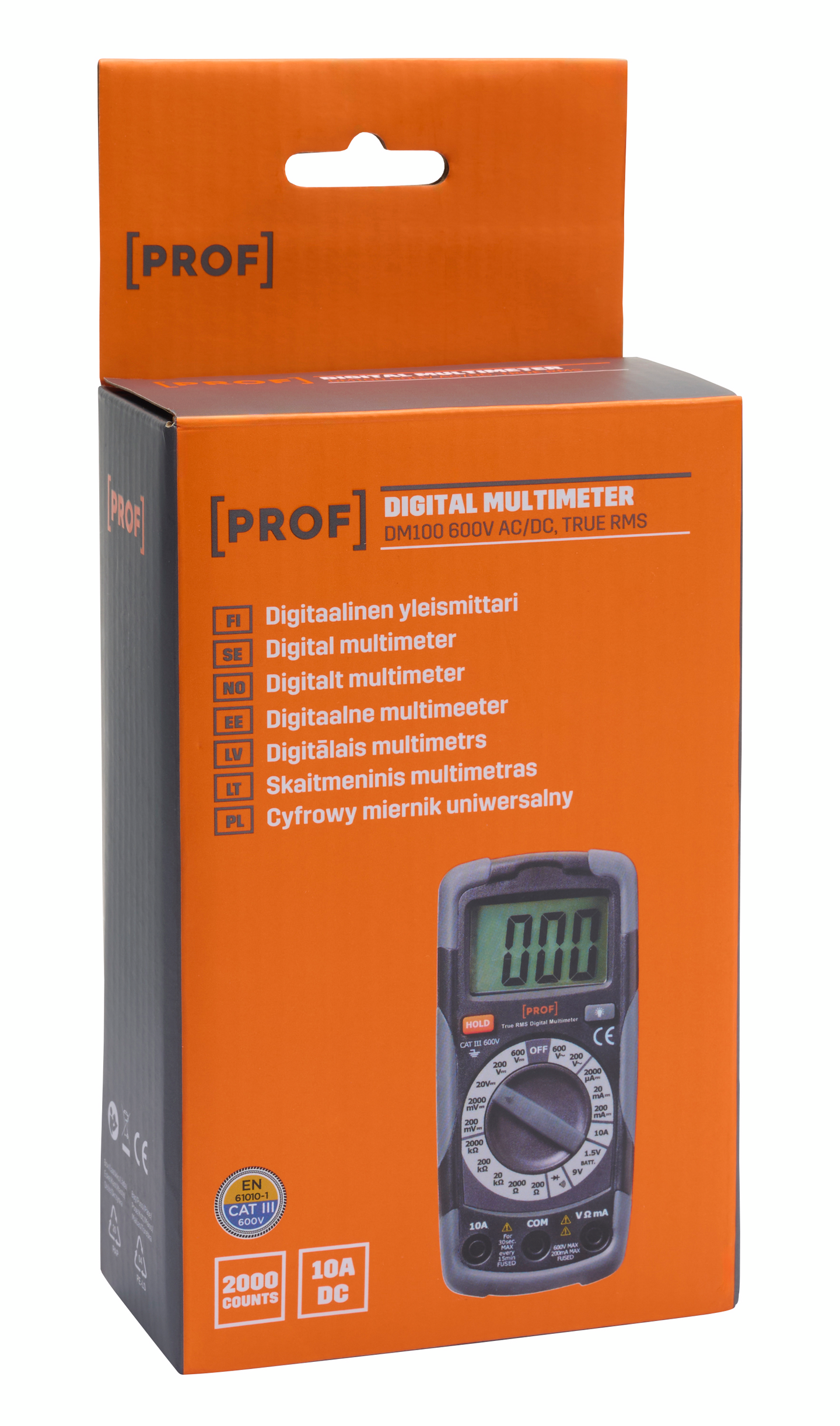 Digitaaliyleismittari PROF DM100 600V TRMS