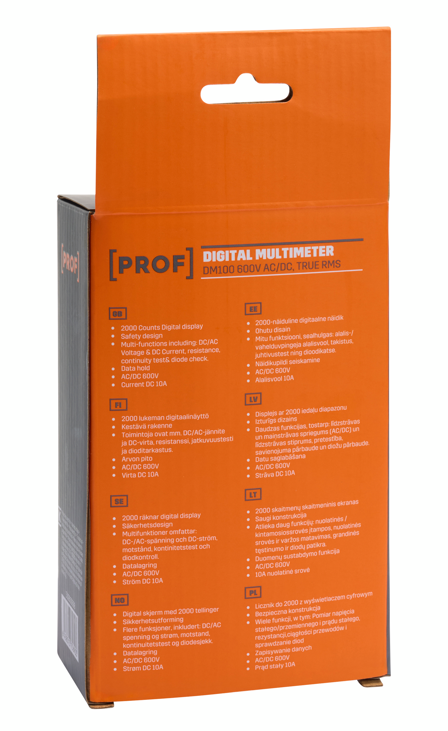 Digitaaliyleismittari PROF DM100 600V TRMS