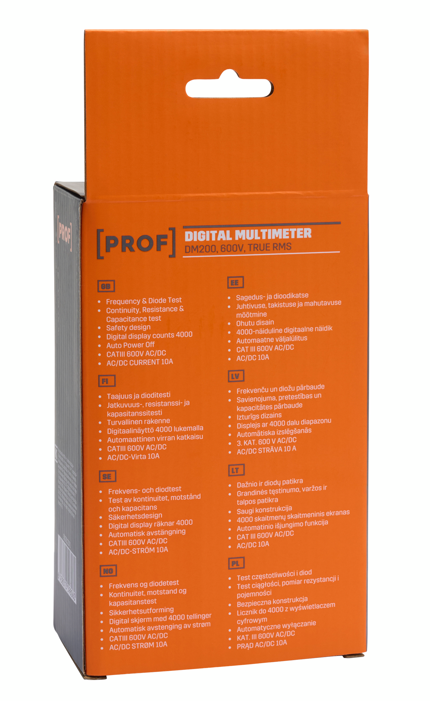 Digitaaliyleismittari PROF DM200 600V TRMS