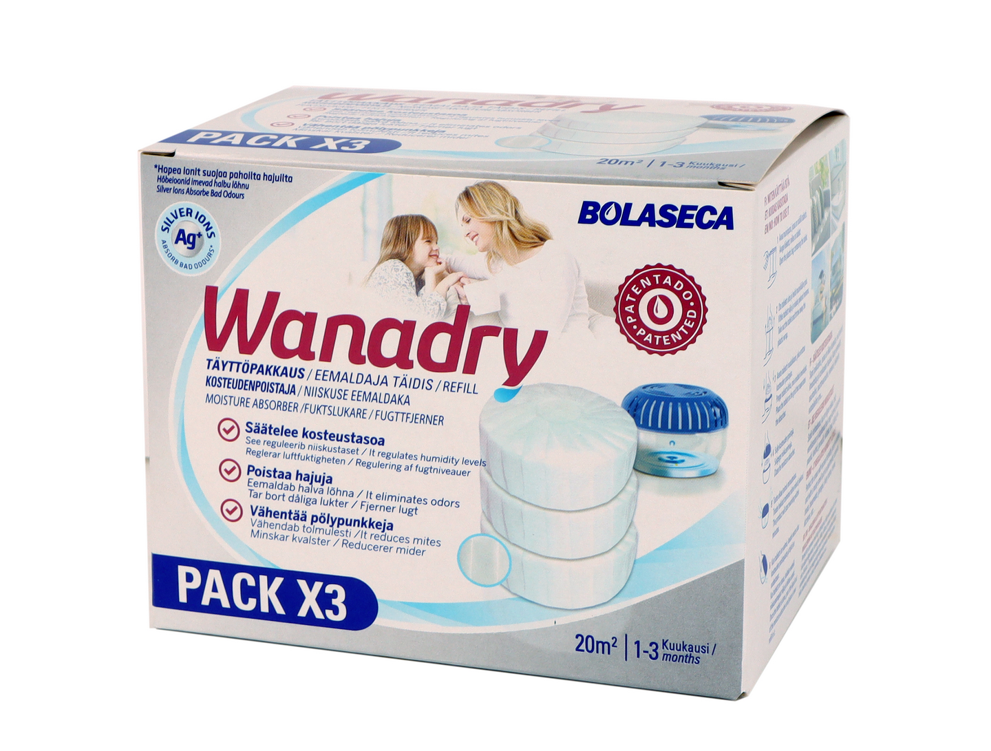 Täyttötabletit Bolaseca 3x450g