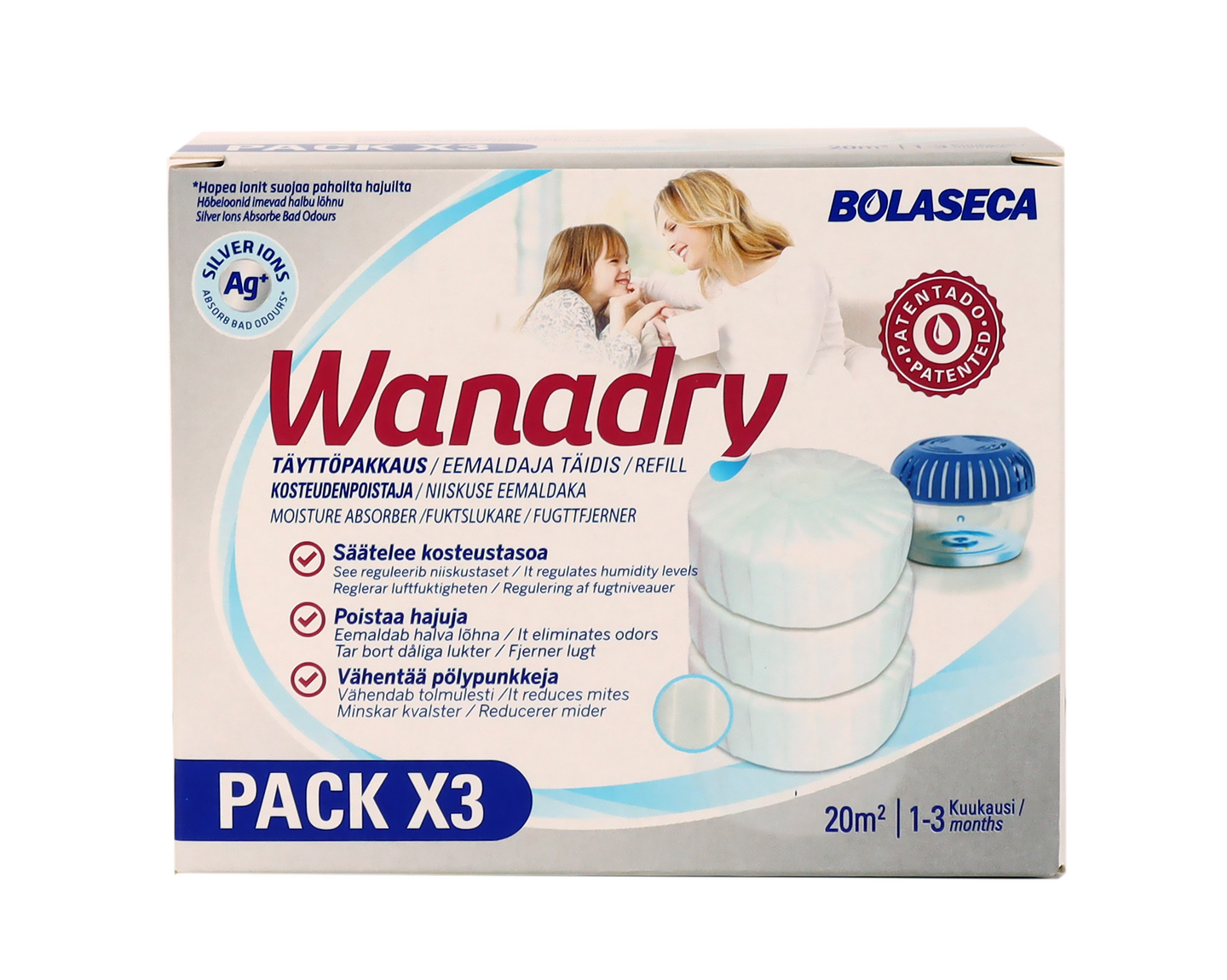 Täyttötabletit Bolaseca 3x450g