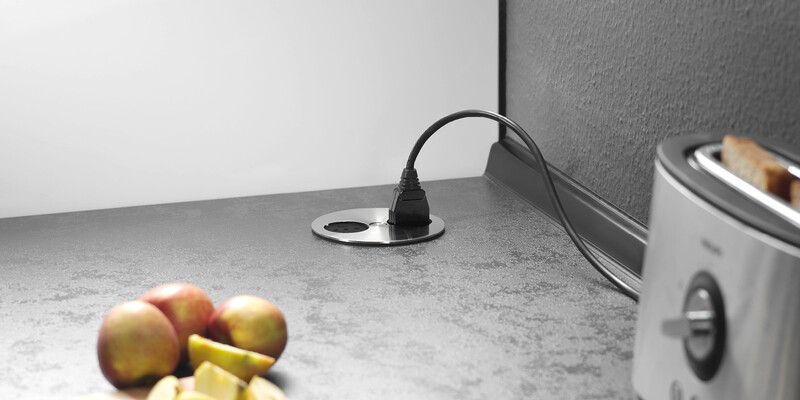 Pistorasiapaneeli Bachmann Twist 2-osainen ruostumaton teräs