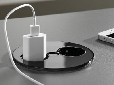 Pistorasiapaneeli Bachmann Twist 1os+ tupla usb 2m musta