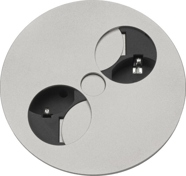 Pistorasiapaneeli Bachmann Twist 2-osainen ruostumaton teräs