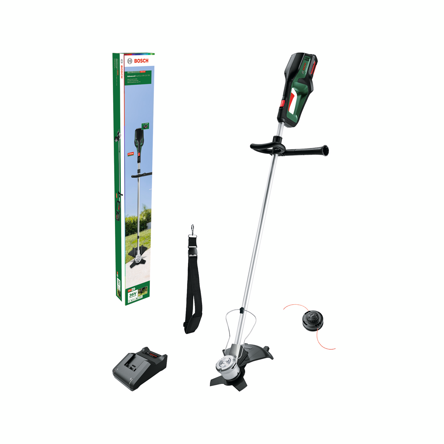 Akkutrimmeri Bosch Advanced BrushCut 36V-23-750 2,0Ah