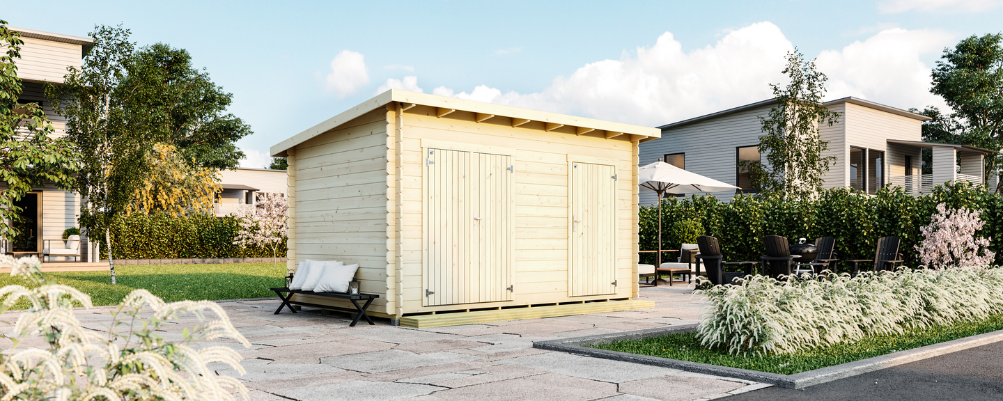 Pihavarasto Luoman Lillevilla Puolukka 9,4m²