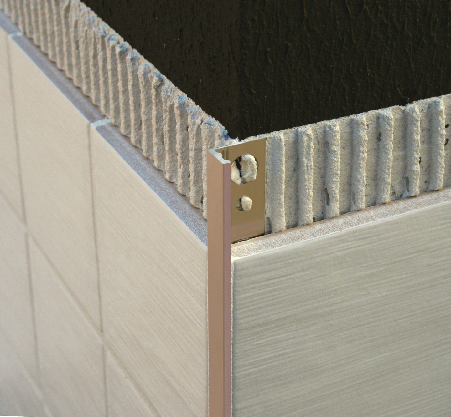 Laattalista Genesis L-malli 10mm 250 cm kiiltävä kupari