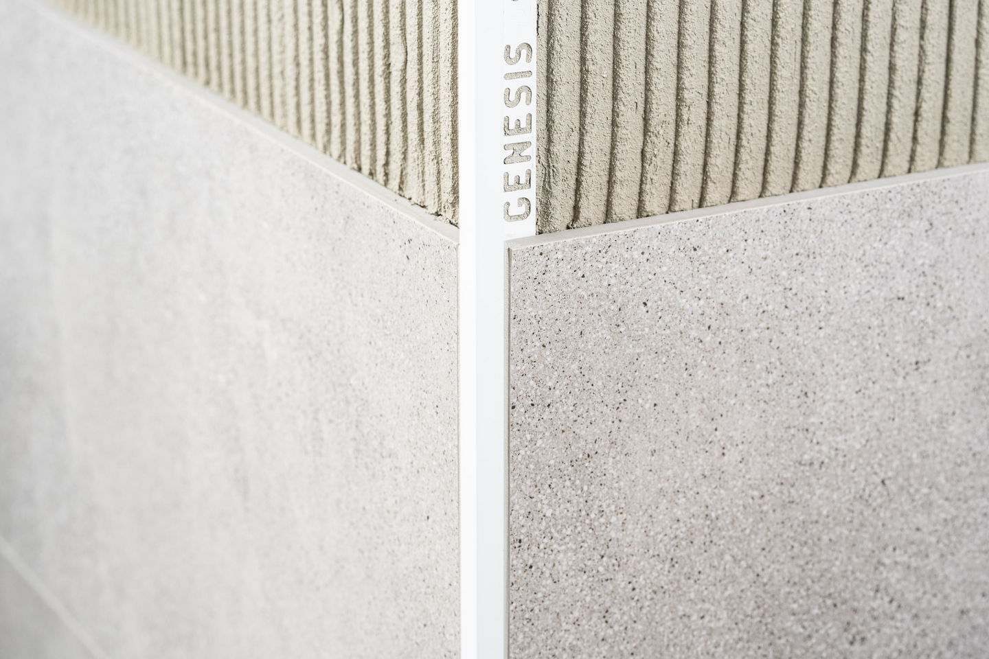 Laattalista Genesis neliö 10mm 250cm matta valkoinen