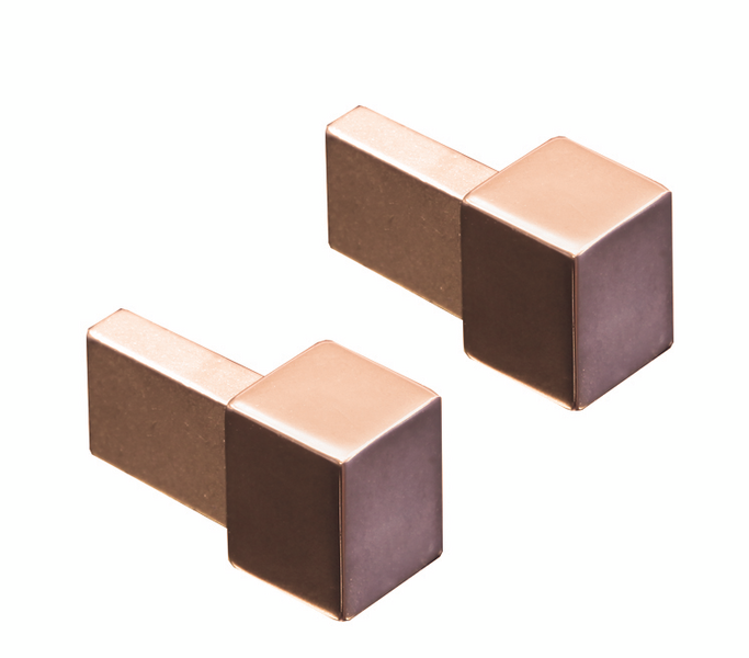 Kulmapala Genesis neliö 10mm kupari 2 kpl/pkt