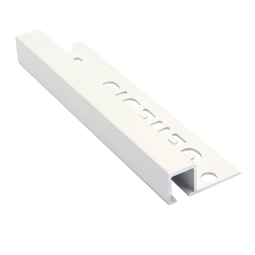 Laattalista Genesis neliö 10mm 250cm matta valkoinen