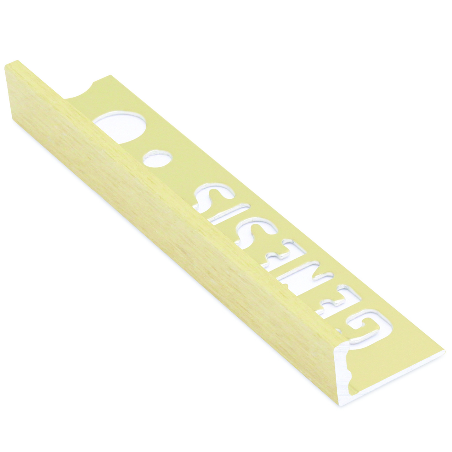 Laattalista Genesis L-malli 10mm 250 cm harjattu kulta