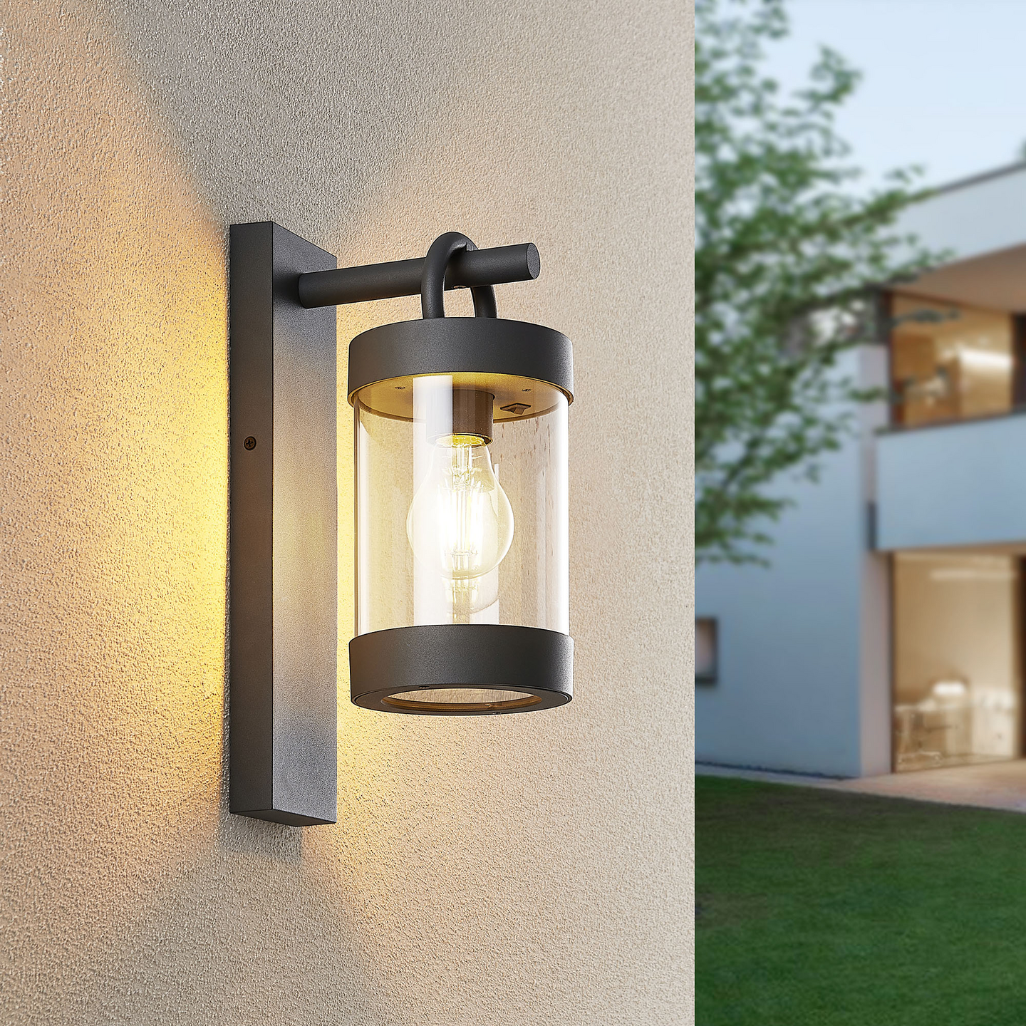 Ulkoseinävalaisin TRIO Sambesi E27 antrasiitti hämärätunnistimella