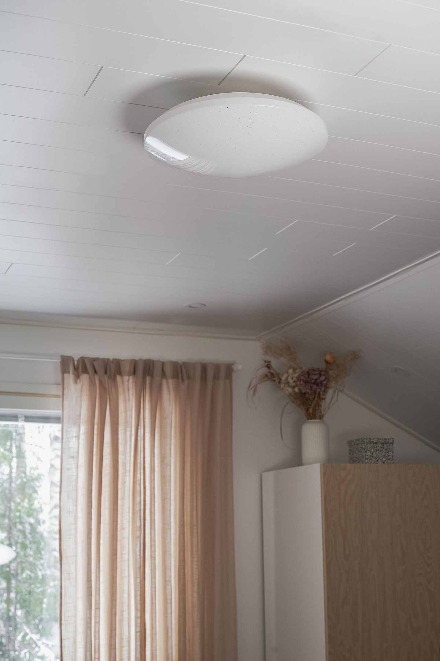 Plafondi TRIO Prodo Scandi led 15W 40cm kaukosäätimellä