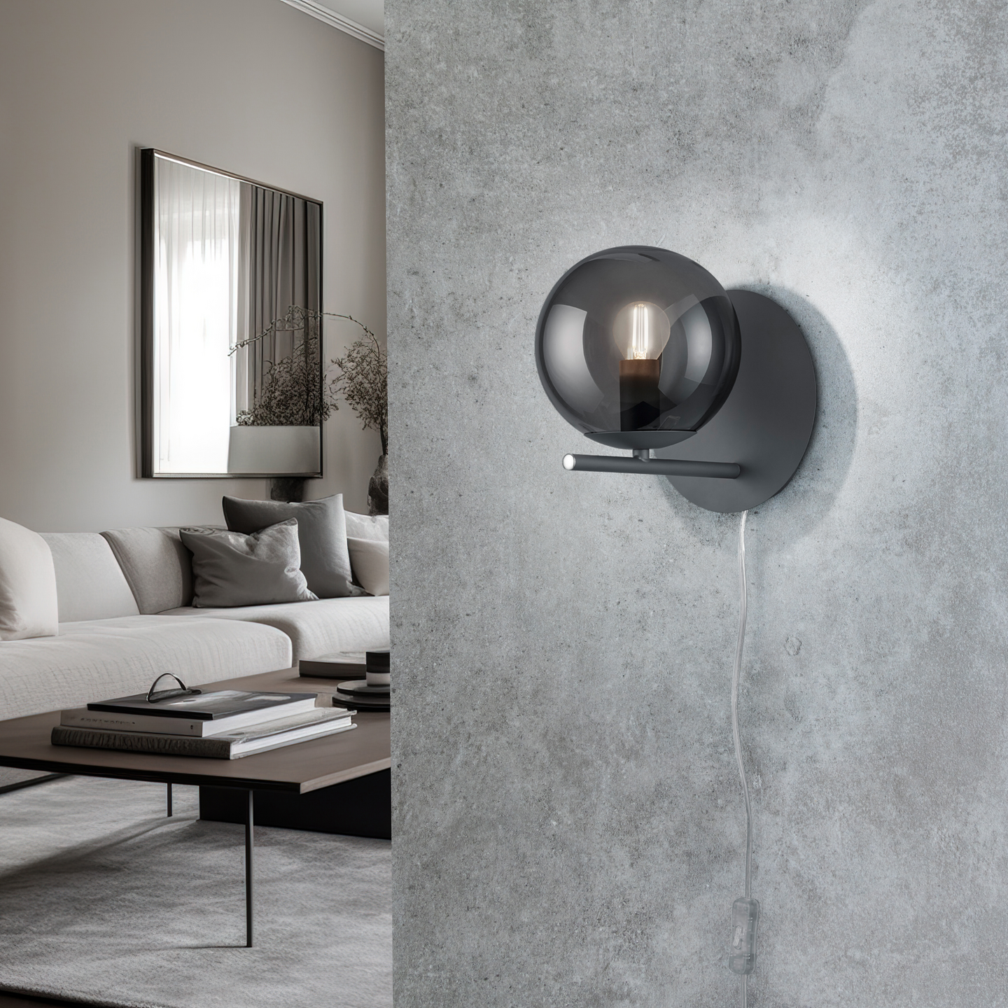 Seinävalaisin TRIO Pure E14 antrasiitti