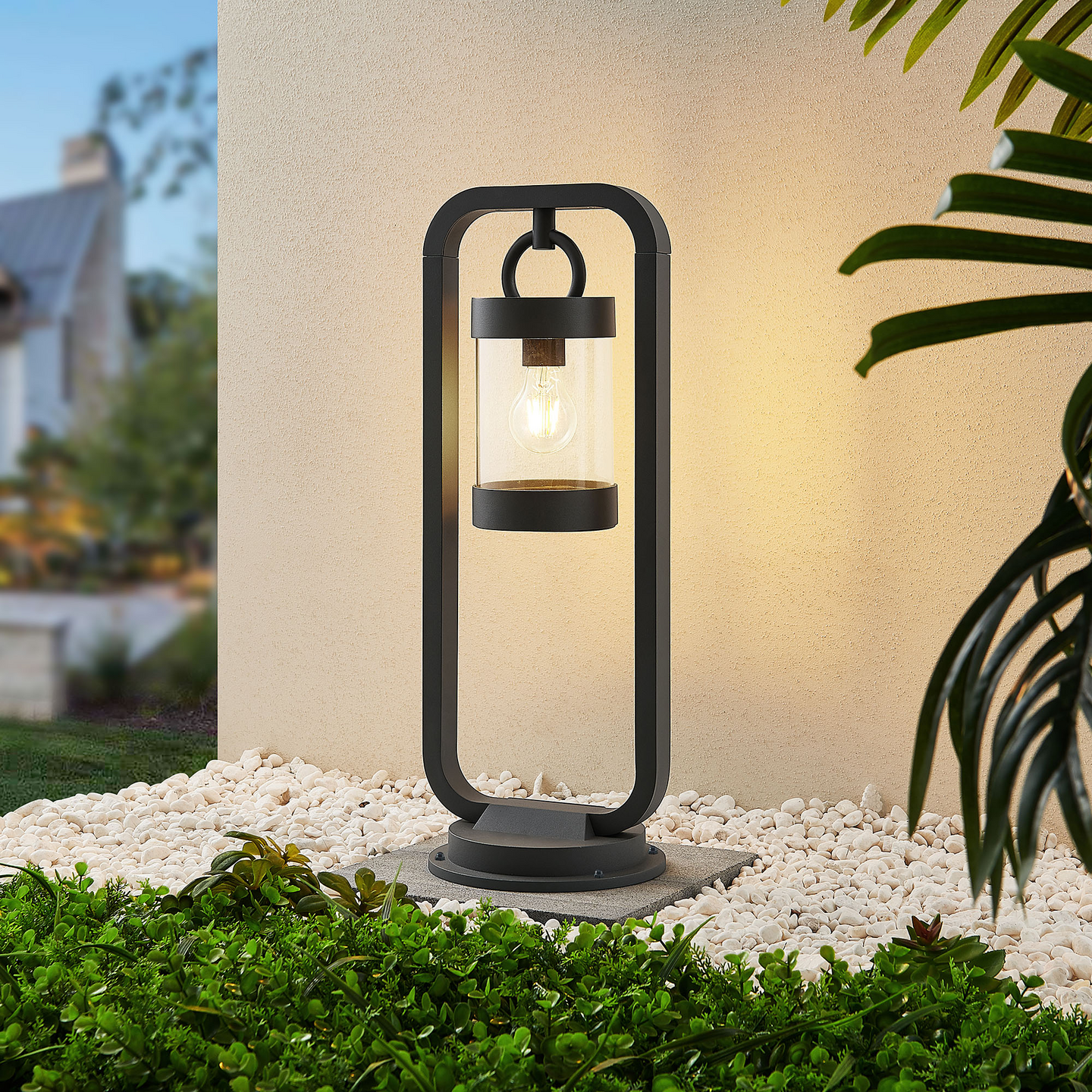 Ulkopylväsvalaisin TRIO Sambesi E27 60cm antrasiitti hämärätunnistimella