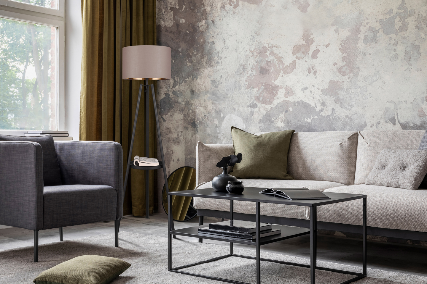 Lattiavalaisin TRIO Colette E27 mattamusta