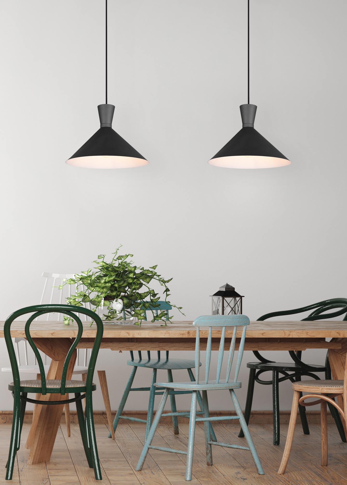 Riippuvalaisin TRIO Enzo E27 35cm mattamusta