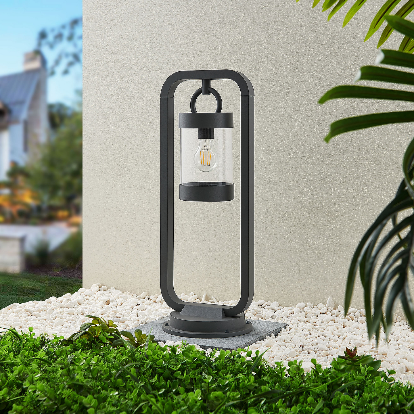 Ulkopylväsvalaisin TRIO Sambesi E27 60cm antrasiitti hämärätunnistimella