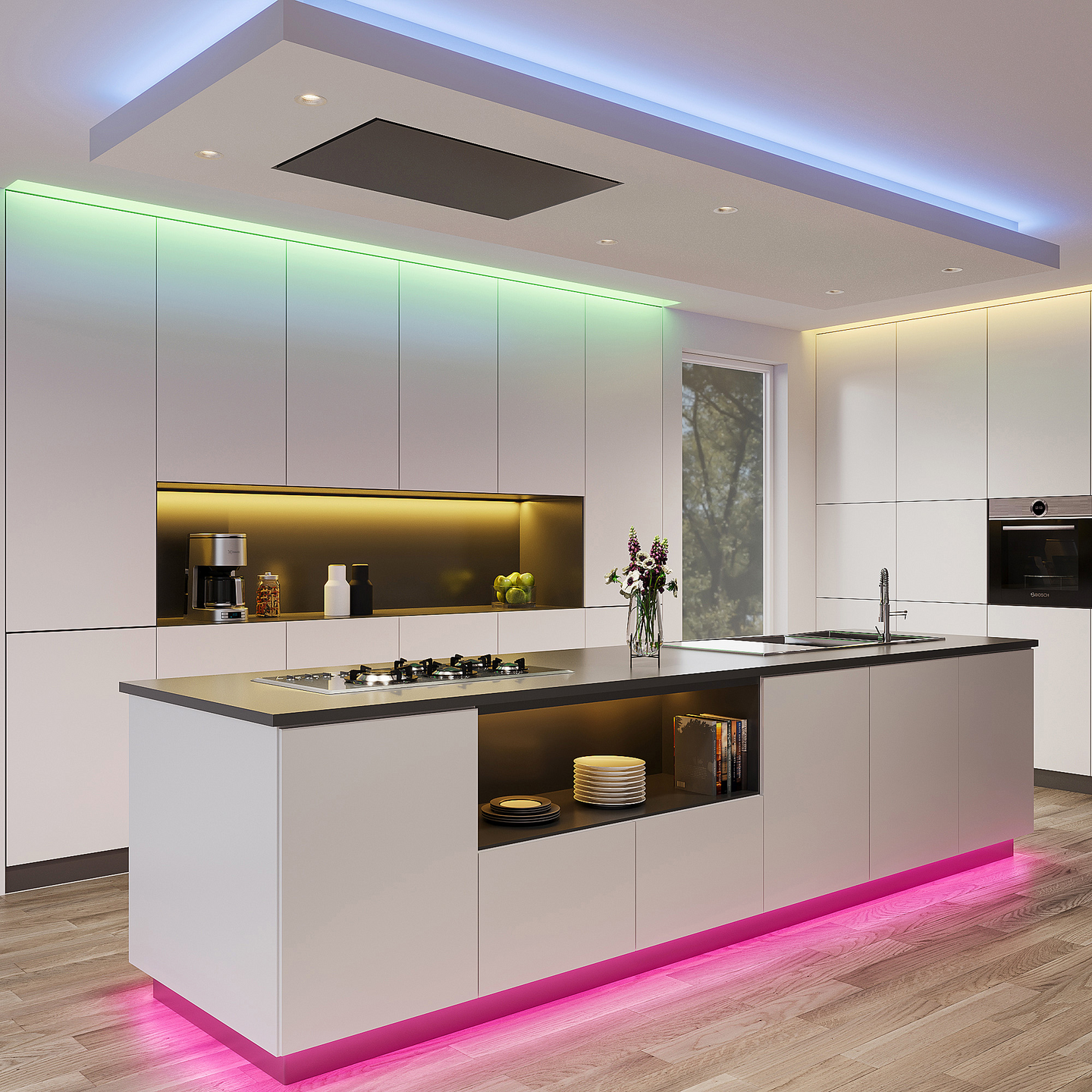 Led-nauha TRIO Rush 10,5W 5m RGB musta