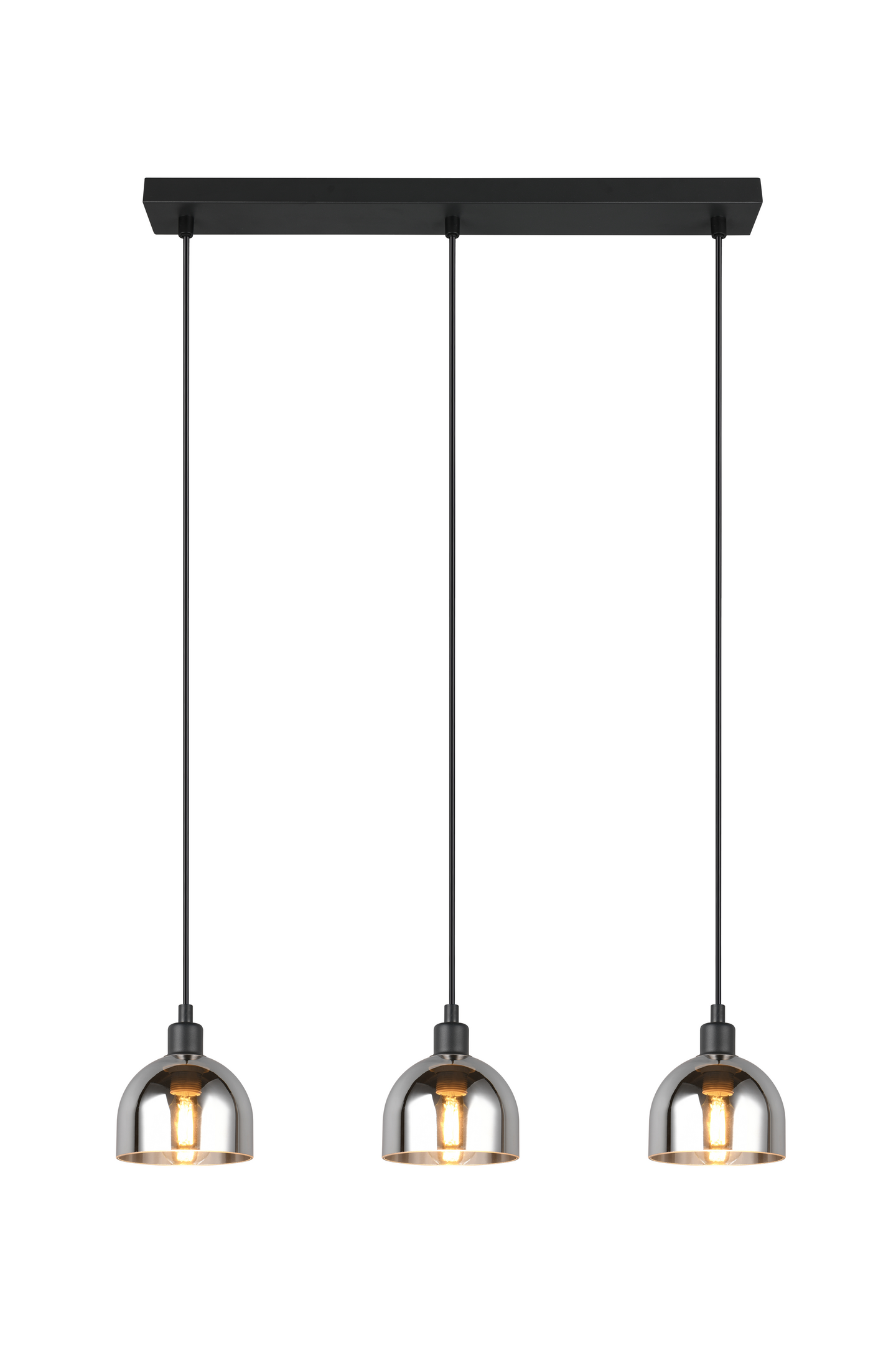 Riippuvalaisin TRIO Molly 3-osainen E14 mattamusta/kromattu