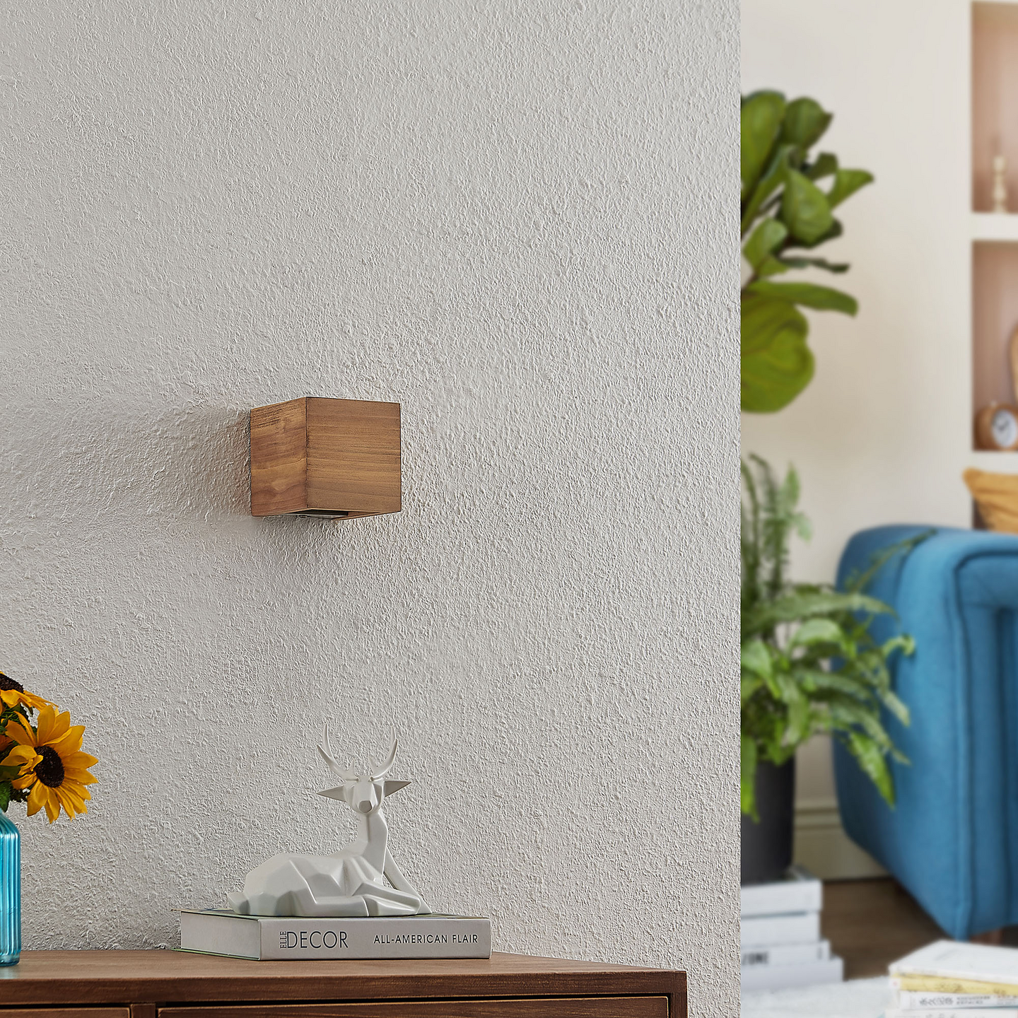 Seinävalaisin TRIO Brad led 11cm puu